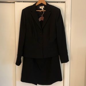2 piece black, skirt suit from Talbots. Comes with skirt and jacket. Size 16